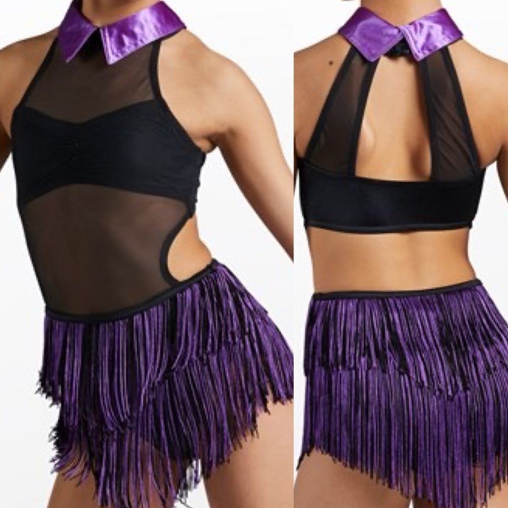 Weissman Dance costume dress sassy fringe mesh menswear My Lovin D11118 XLA adu